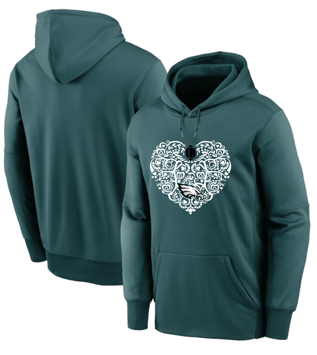 Men 2025 Philadelphia Eagles green hoodie style 24->philadelphia eagles->NFL Jersey